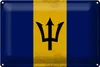 Blechschild Flagge Barbados 30x20cm Flag Barbados Vintage Produktbild-Vorschau 1