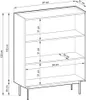 A technical drawing of a cabinet with dimensions indicated. Produktbild-Vorschau