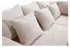 Wohnlandschaft Sofa Couch Ecksofa Eckcouch Cordstoff beige Produktbild-Vorschau 5