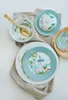 PIP STUDIO Jolie Flowers Blue Teller (Petit Four) 12 cm Produktbild-Vorschau 2