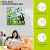 ARTland Leinwandbild Sommerwiese mit Kätzchen Größe: 70x70 Produktbild-Vorschau 3