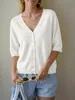 Kurzarm-Cardigan für Damen, leichter Strickstoff, Produktbild-Vorschau 3