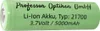 A single green cylindrical battery with text printed on it, lying horizontally on a white background. Náhled obrázku produktu