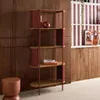 sweeek - Bücherregal aus gebogenem Metall mit Holzdekor, 5 Produktbild-Vorschau 5