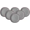 A set of six beige dinner plates arranged in a cluster. Produktbild-Vorschau