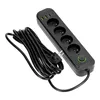 Przedłużacz 4 gniazda 5m LISTWA ZASILAJĄCA czarny + 4x USB Podgląd zdjęcia produktu 5