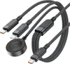 Multifunkčný kábel 3 v 1, 100 W, 1,2 m, čierny Náhľad obrázku produktu 1