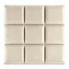 A square beige upholstered wall panel with a grid pattern. Anteprima dell’immagine prodotto