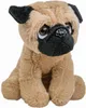A plush toy pug sitting on a white background. Produktbild-Vorschau