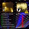 A collage of images and text highlighting the features of a string light product. Voir les images du produit