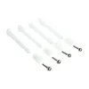 A set of plumbing installation hardware, including plastic anchors and metal screws, arranged on a white background. Produktbild-Vorschau