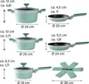 STONELINE® Kochgeschirr-Set 11-teilig 18/20/24 Mint | mit Produktbild-Vorschau 6