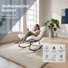 Papasan Schaukelsessel Outdoor mit dickem Kissen & Ottomane Produktbild-Vorschau 9