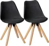 2er Set Retro Esszimmerstuhl LIMA schwarz | Polsterstuhl Produktbild-Vorschau 10