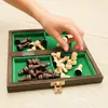 Schachspiel Schach Schachbrett Holz 25 cm Chess Board Set Produktbild-Vorschau 5