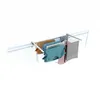 A clothes drying rack with laundry hanging on it, isolated on a white background. Voir les images du produit
