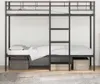 vidaXL Letto a castello senza materasso nero 90x190 cm in Anteprima dell’immagine prodotto 3