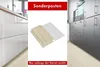 Sonderposten PVC-Bodenbelag in Marmoroptik Beige verlegt in einer Küche.
 Produktbild-Vorschau
