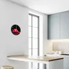 Glasuhr Wanduhr Küchenuhr Echt-Glas 30fi cm Himbeeren rot Produktbild-Vorschau 5