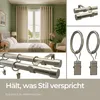 LOFT 160 cm Doppelte Gardinenstange 19 mm aus Metall mit Produktbild-Vorschau 4