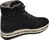 A single black high-top sneaker with a side zipper and laces, shown from the side. Anteprima dell’immagine prodotto