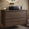 Badplaats Waschbeckenunterschrank Mali 80 x 46 cm Walnuss Produktbild-Vorschau 2