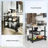 Outsunny Grillwagen 3-Etagen Servierwagen mit Arbeitsfläche Produktbild-Vorschau 8
