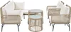 Merax Gartenlounge-Set 6-Sitzer Gartenmöbel mit gewebtem Produktbild-Vorschau 7
