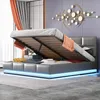 Polsterbett mit LED und hydraulischem Stauraum 160x200 cm Produktbild-Vorschau 6