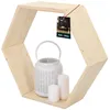 KOTARBAU® Hexagon Wandregal Natural 14x47x41 cm Hexagon Produktbild-Vorschau 1