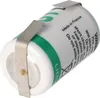 A single lithium battery with metal tabs attached. Produktbild-Vorschau