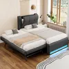 Flieks Polsterbett 90x200cm mit Ausziehbett, Jugendbett Produktbild-Vorschau 1