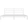 vidaXL Struttura letto con testiera in metallo bianco Anteprima dell’immagine prodotto 5