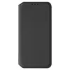 A black flip-style phone case is shown against a white background. Produktbild-Vorschau