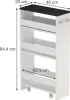 Rollcontainer Vicco Rivo Weiß/Anthrazit 20 x 84.4 cm, Model Produktbild-Vorschau 3