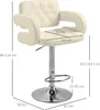 A bar stool with dimensions indicated by lines and text. Produktbild-Vorschau