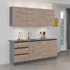 A modern kitchen setup with wooden cabinets and a gray countertop. Náhled obrázku produktu