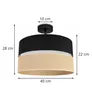 Plafondlamp met jute lampenkap, 40 cm, zwart Productafbeelding-voorbeeld 6