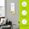 ARTland Glas Wanduhr Quarzuhr - schwarzer Zeiger Orange mit Produktbild-Vorschau 3