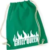 Huuraa Turnbeutel Grill Queen Flammen 12 Liter Kelly Green Produktbild-Vorschau 1