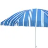 Sonnenschirm rund 1,80m Blau gestreift Polyester knickbar UV Schutz Produktbild-Vorschau
