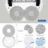 A collage of images showing mop pads for a robot vacuum cleaner, with close-ups and size indications. Produktbild-Vorschau