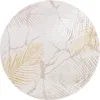 A round rug with a palm leaf pattern. Produktbild-Vorschau