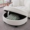 Rozkładana sofa 2 w 1 w kolorze beżowym z pufą z schowkiem, Podgląd zdjęcia produktu 13