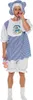 A man dressed in a baby costume, holding a pacifier. Produktbild-Vorschau
