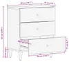 vidaXL Nachttisch Hellgrau 50x33x60 cm Massivholz Mango Produktbild-Vorschau 7