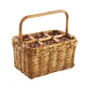 Kobolo Flaschenträger  – aus Rattan – 6 Flaschen – Produktbild-Vorschau 1