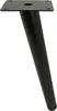 A single black metal furniture leg with a mounting plate. Podgląd zdjęcia produktu