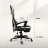 Herní židle Huzaro Combat 3.1 White - náklon 135°, výsuvná Náhled obrázku produktu 2