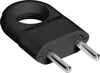 A black Europlug with two silver pins, shown in a close-up studio shot against a white background. Anteprima dell’immagine prodotto